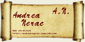 Andrea Nerac vizit kartica